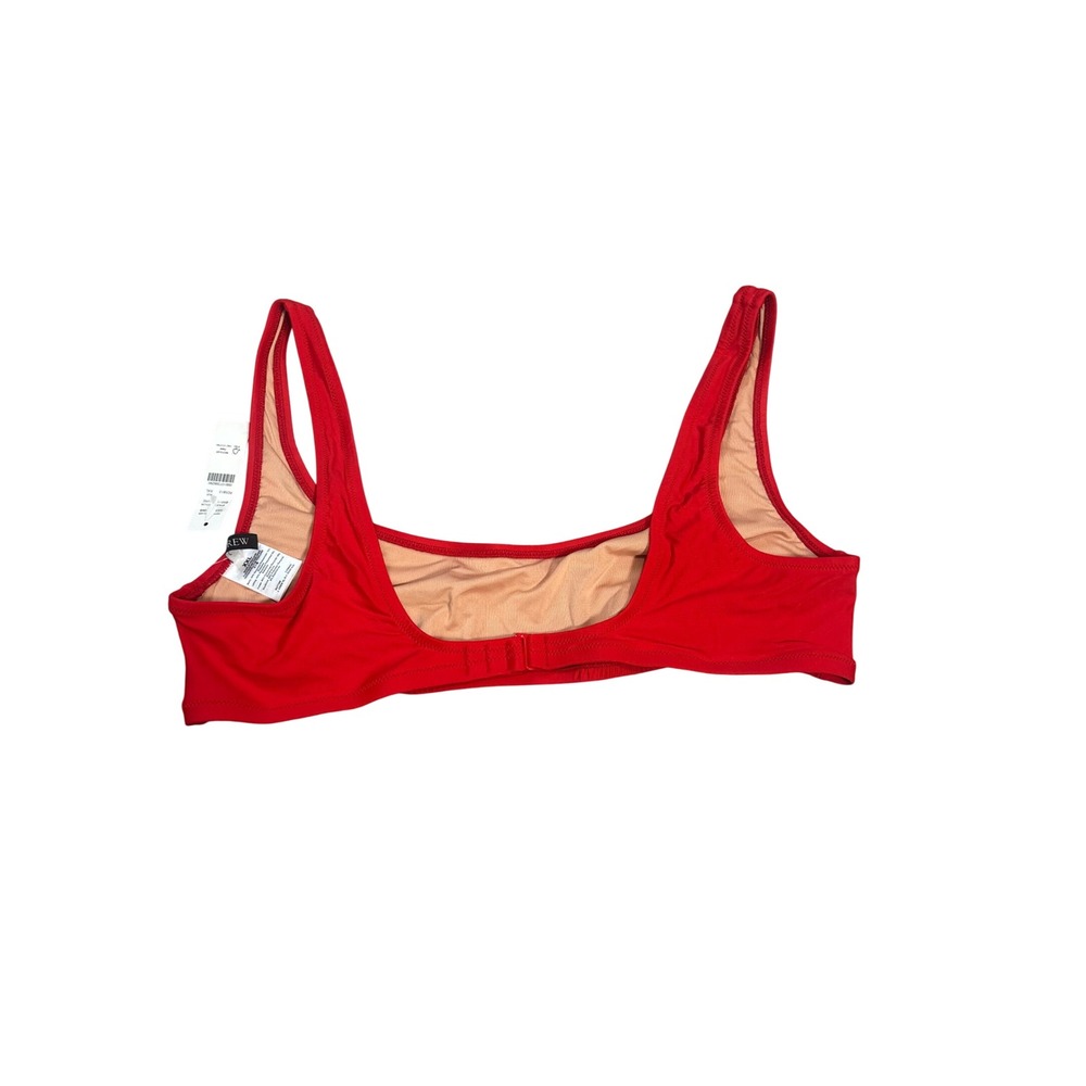 J. Crew Red Sporty‎ Scoop Neck Bikini Swim Top Size XXL - Picture 4 of 4